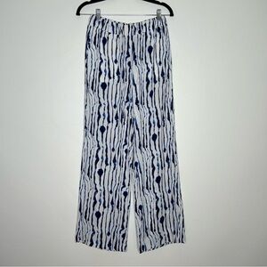 H&M Sheer Tie Dye Wide Leg Pants Swim Coverup Spring Break Palazzo Pant SZ 8